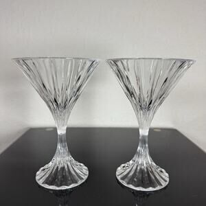 Set Of 2 Mikasa Park Lane Martini Cocktail Glasses No Longer Made
